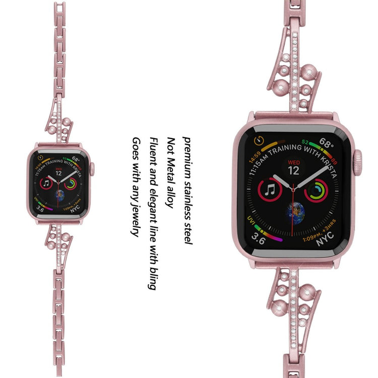 Helt vildt fint Universal Apple Metal og Rhinsten Rem - Pink#serie_2