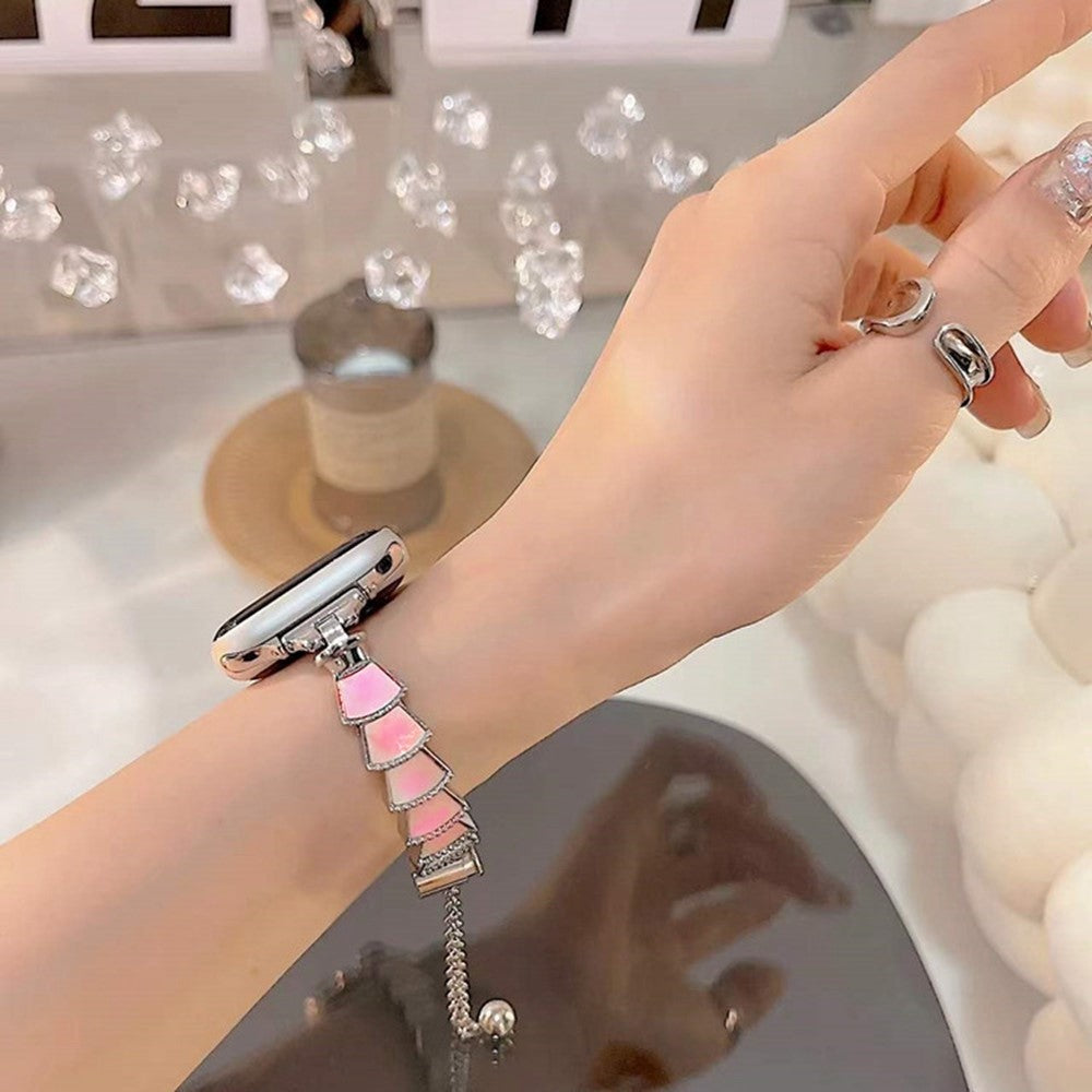 Meget fantastisk Universal Apple Metal og  Rhinsten Urrem - Pink#serie_10