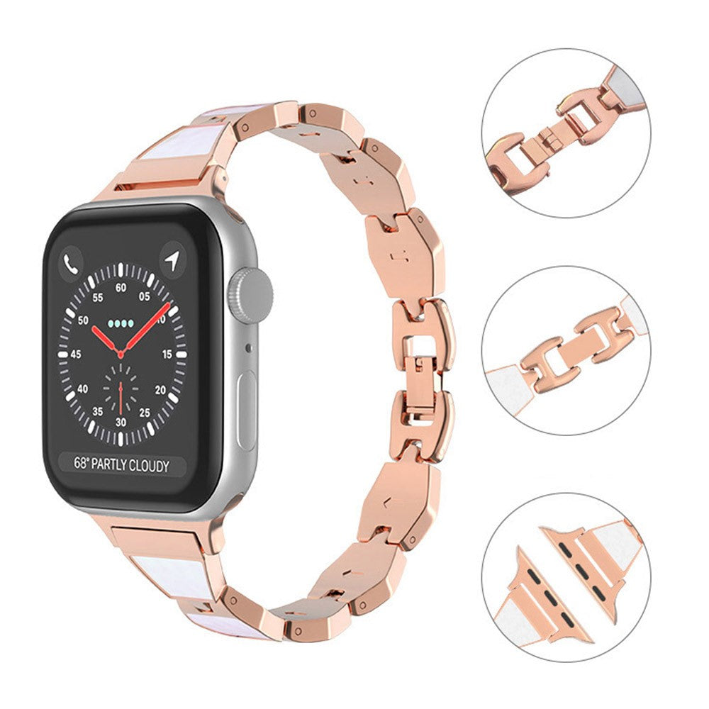 Rigtigt flot Universal Apple Metal og  Rhinsten Urrem - Pink#serie_1