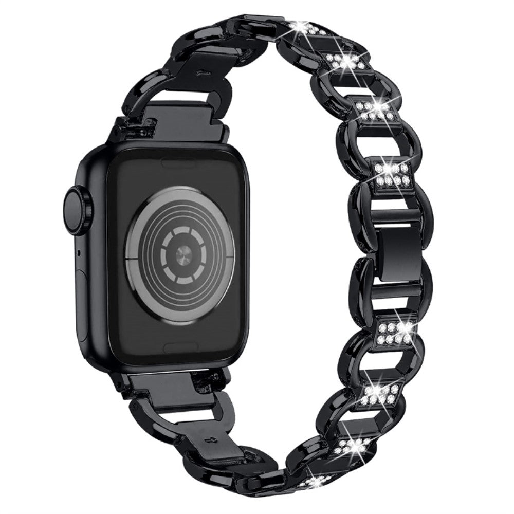 Vildt fint Universal Apple Metal og Rhinsten Rem - Sort#serie_1