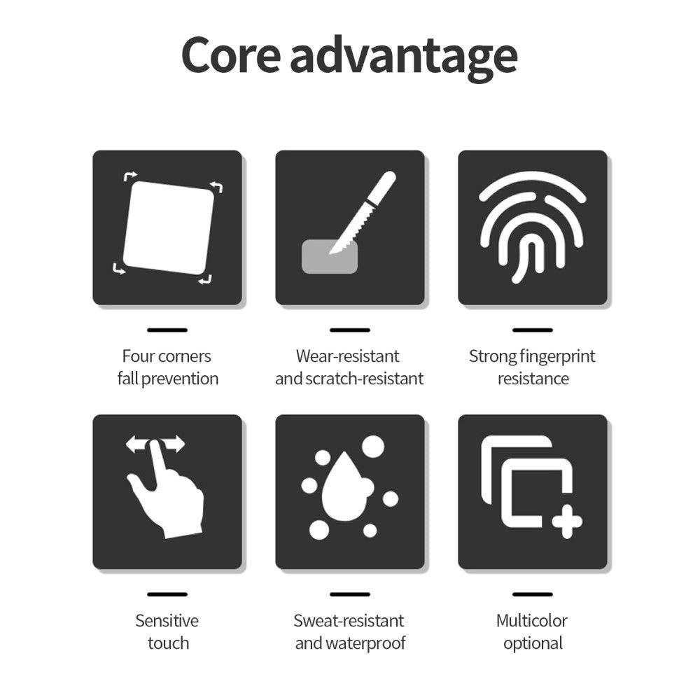 Vildt Fint Universal Apple Cover med Skærmbeskytter i Plastik og Hærdet Glas - Sølv#serie_3