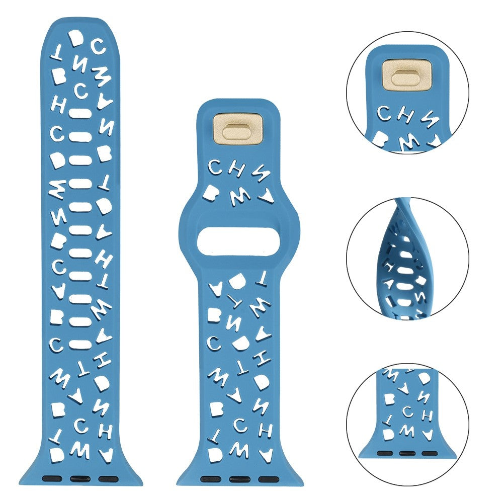 Super cool Universal Apple Silikone Rem - Blå#serie_11