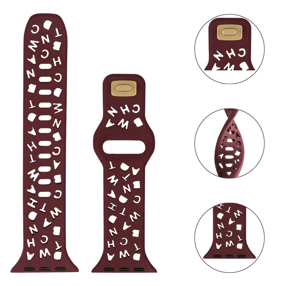 Super cool Universal Apple Silikone Rem - Rød#serie_8