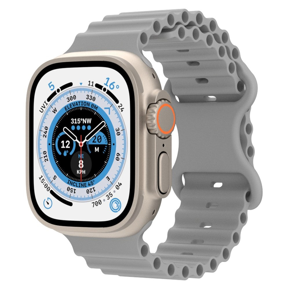 Meget fed Universal Apple Silikone Rem - Sølv#serie_7