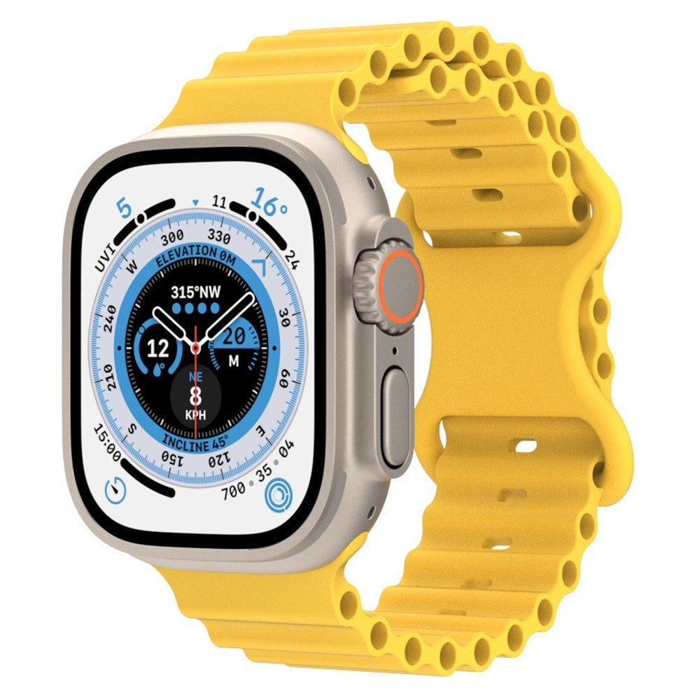 Meget fed Universal Apple Silikone Rem - Gul#serie_8