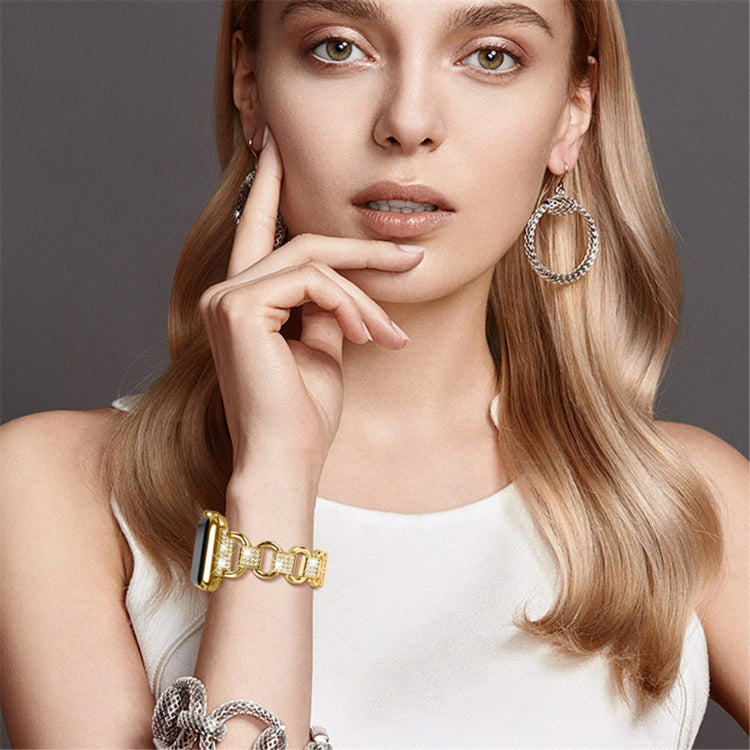 Rigtigt holdbart Universal Apple Metal og Rhinsten Rem - Guld#serie_2