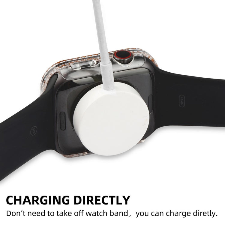 Apple Watch Series 8 (45mm) / Apple Watch Series 7 45mm Plastik Cover med Rem og Hærdet Glas - Gennemsigtig#serie_2