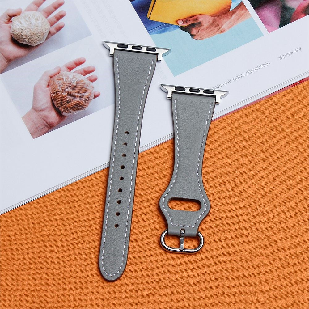 Super fantastisk Universal Apple Ægte læder Rem - Sølv#serie_3