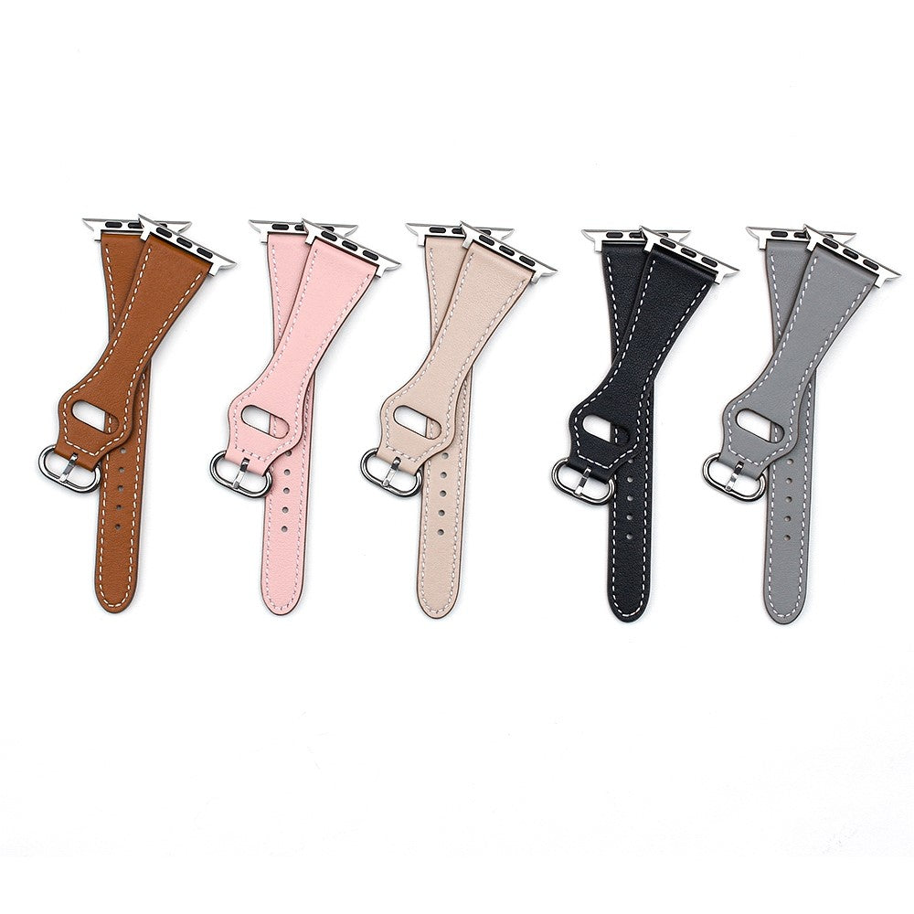 Super fantastisk Universal Apple Ægte læder Rem - Sølv#serie_3