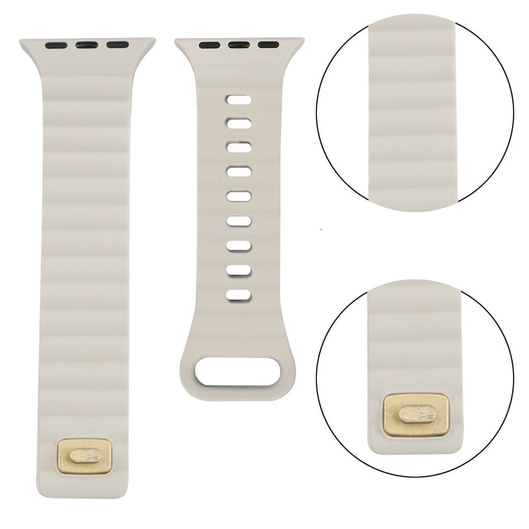 Meget slidstærk Universal Apple Silikone Rem - Hvid#serie_11