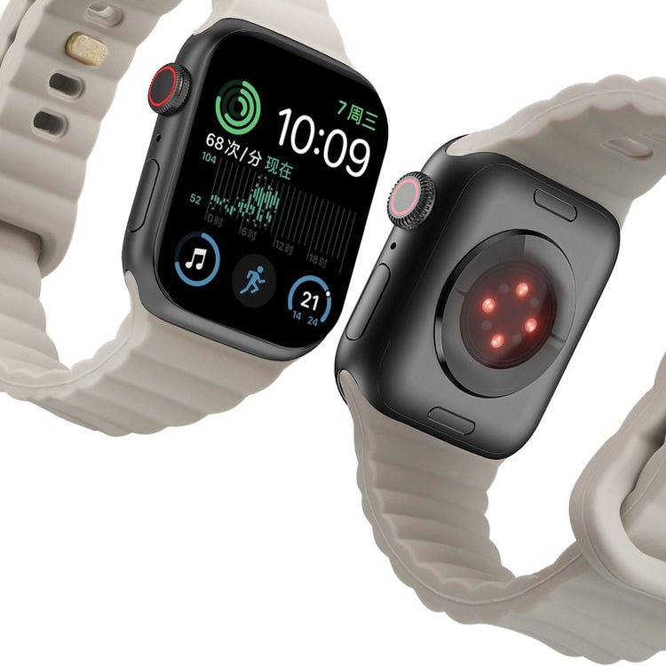 Meget slidstærk Universal Apple Silikone Rem - Hvid#serie_11