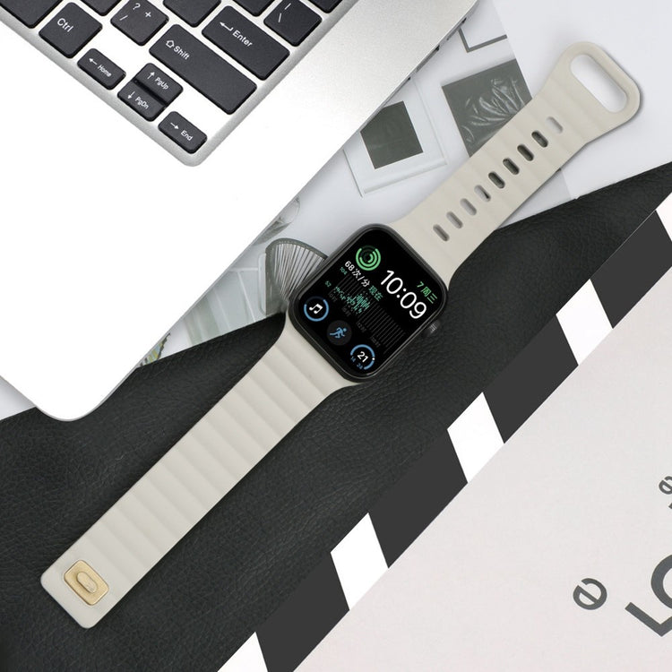 Meget slidstærk Universal Apple Silikone Rem - Hvid#serie_11