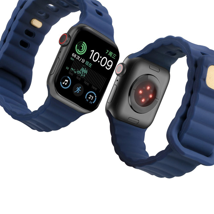 Meget slidstærk Universal Apple Silikone Rem - Blå#serie_3