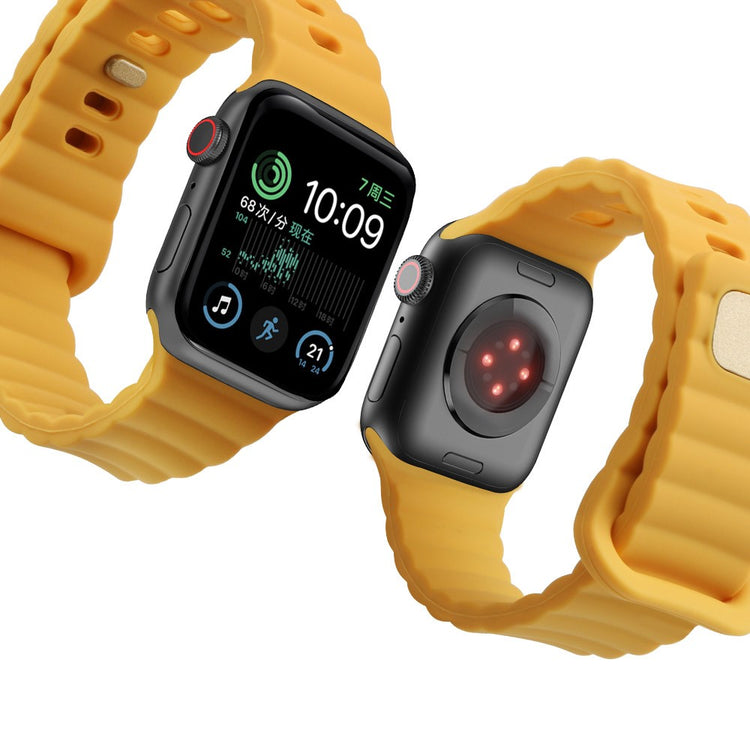 Meget slidstærk Universal Apple Silikone Rem - Gul#serie_5