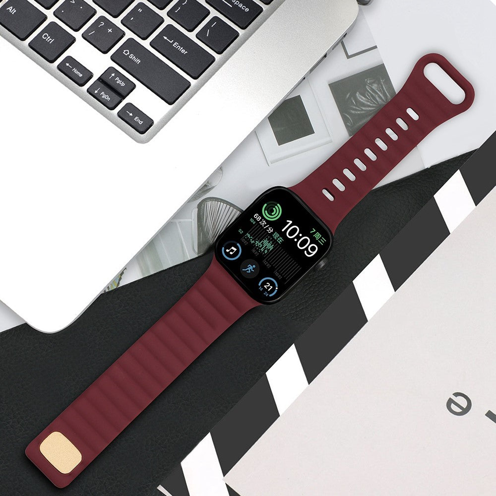 Meget slidstærk Universal Apple Silikone Rem - Rød#serie_8