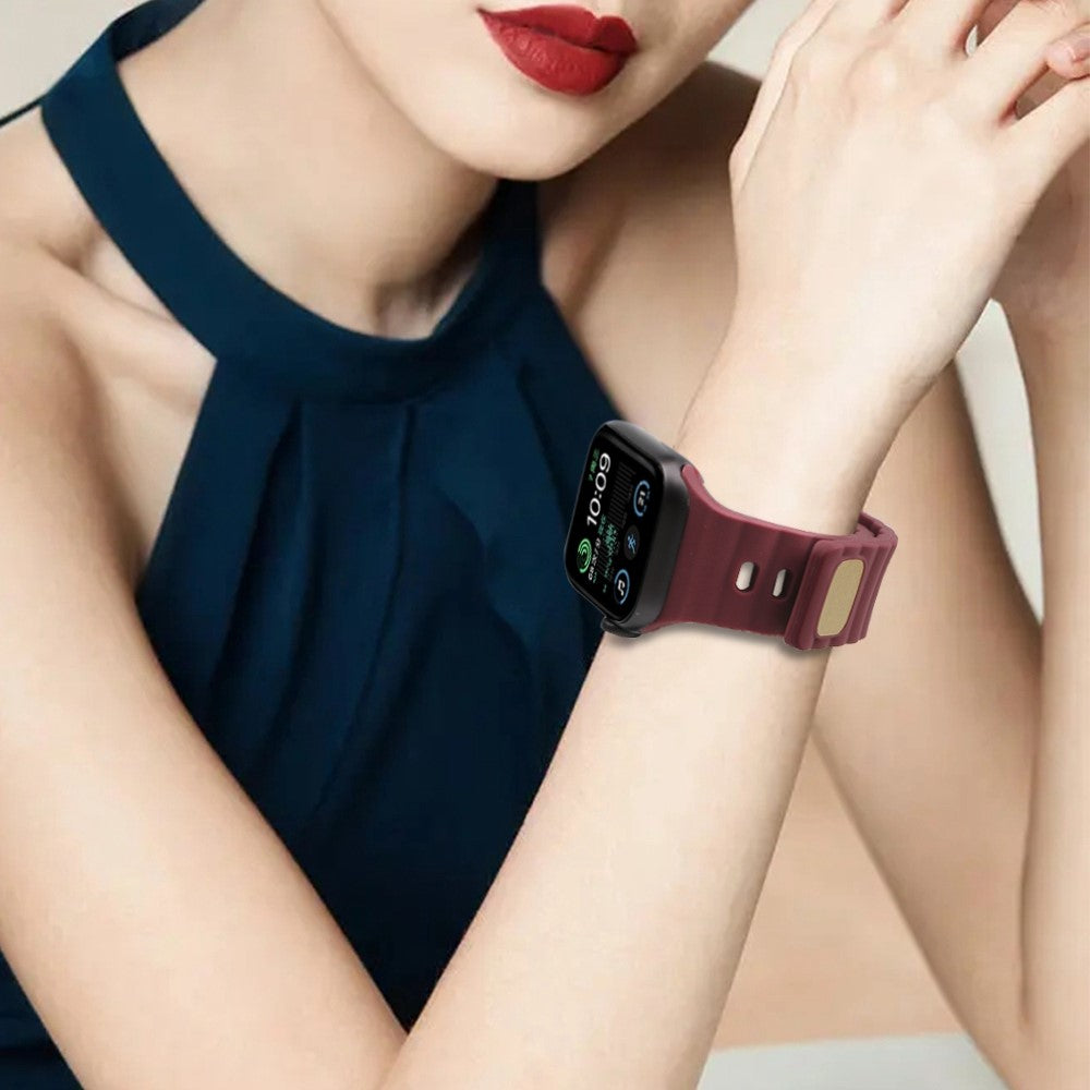 Meget slidstærk Universal Apple Silikone Rem - Rød#serie_8