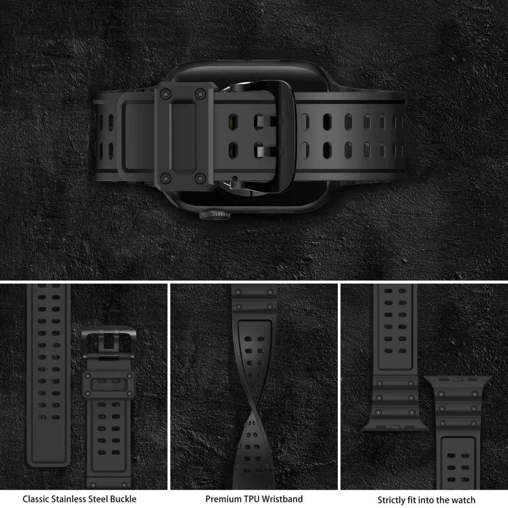 Rigtigt rart Universal Apple Silikone Rem - Sort#serie_4