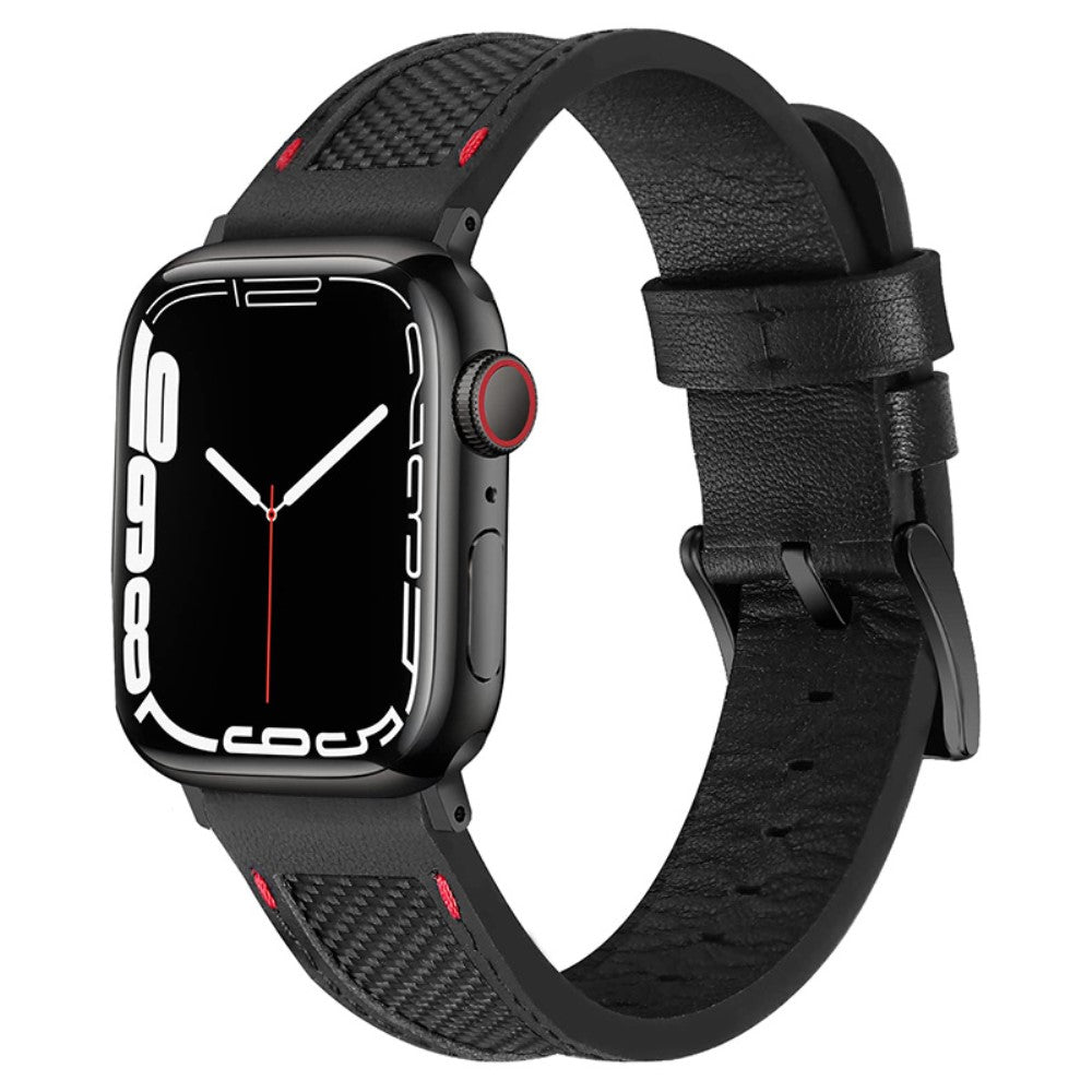 Mega godt Universal Apple Ægte læder og Nylon Rem - Sort#serie_1