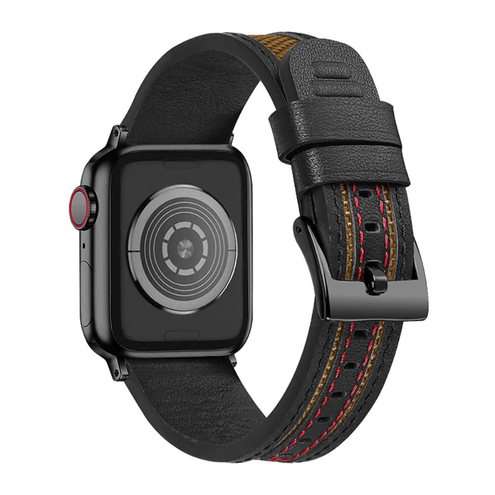 Mega godt Universal Apple Ægte læder og Nylon Rem - Brun#serie_5