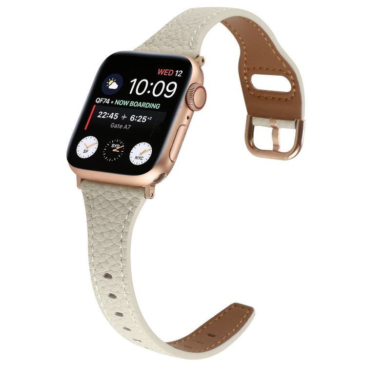 Meget cool Universal Apple Ægte læder Rem - Hvid#serie_5