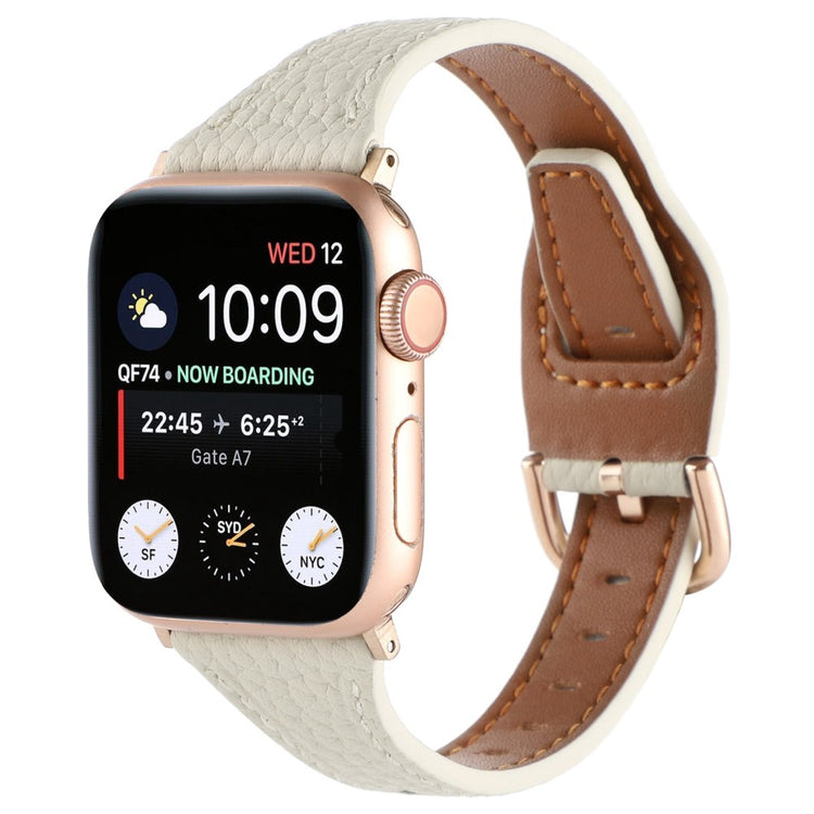 Meget cool Universal Apple Ægte læder Rem - Hvid#serie_5