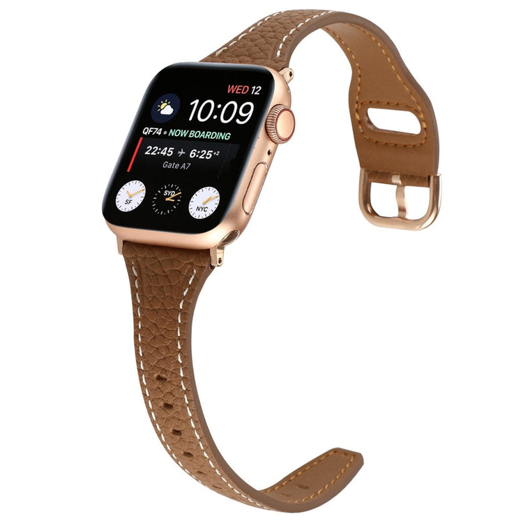 Meget cool Universal Apple Ægte læder Rem - Brun#serie_6