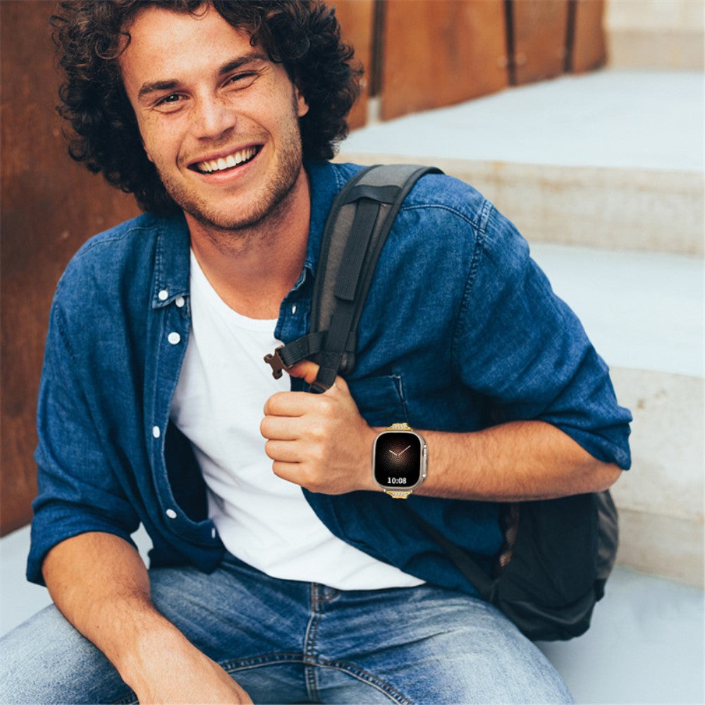 Smuk Universal Apple Metal og Rhinsten Rem - Guld#serie_2