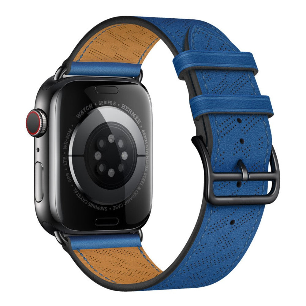 Rigtigt fed Universal Apple Ægte læder Rem - Blå#serie_2