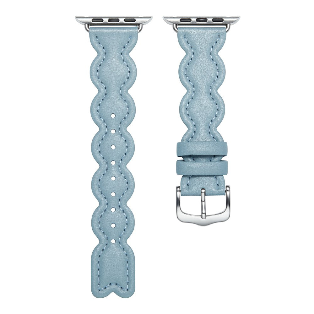 Meget nydelig Universal Apple Ægte læder Rem - Blå#serie_3