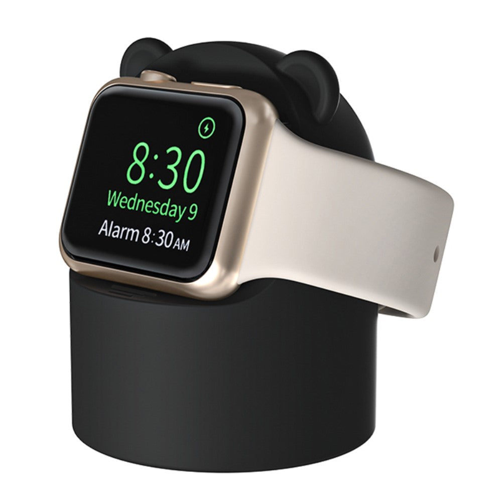 Universal Apple Smartwatch Silikone Holder - Sort#serie_1