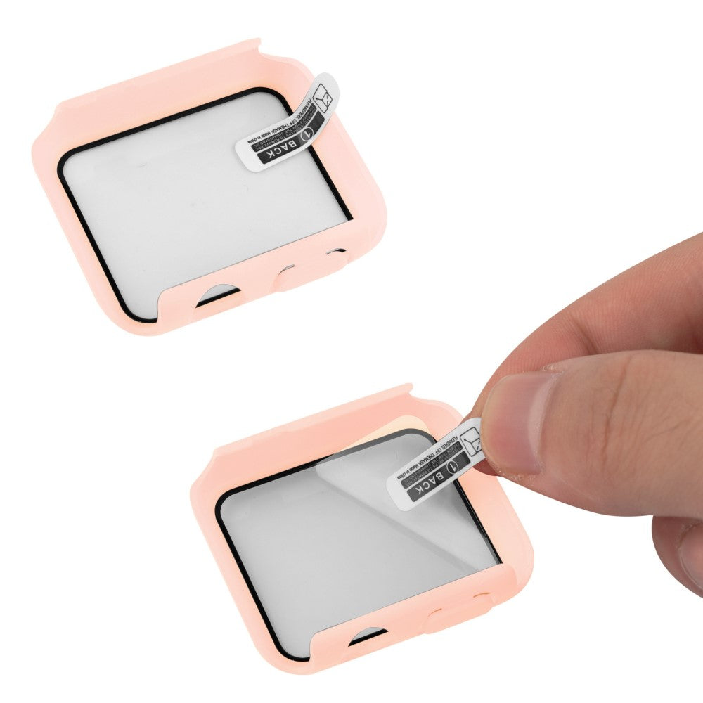 Meget Godt Universal Apple Cover med Skærmbeskytter i Plastik og Hærdet Glas - Pink#serie_8