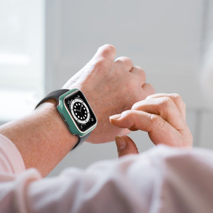 Universal Apple Plastik Cover med Cover og Hærdet Glas - Grøn#serie_11