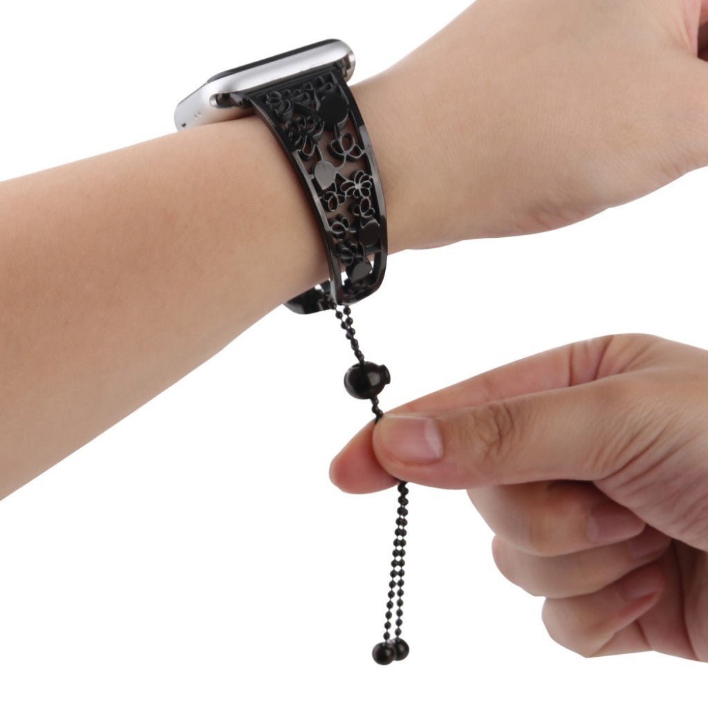 Helt vildt nydelig Apple Watch Series 1-3 42mm Metal Rem - Sort#serie_2