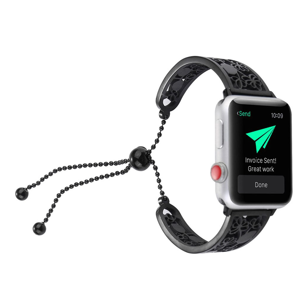 Helt vildt nydelig Apple Watch Series 1-3 42mm Metal Rem - Sort#serie_2