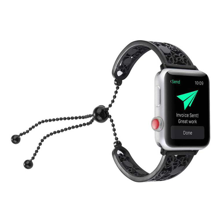 Helt vildt nydelig Apple Watch Series 1-3 42mm Metal Rem - Sort#serie_2