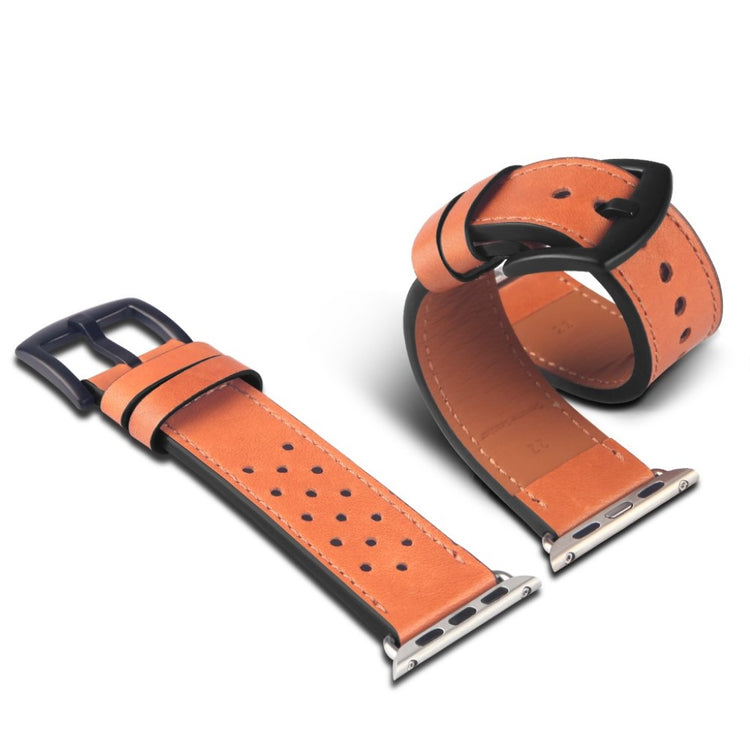 Kønt Apple Watch Series 4 40mm Ægte læder Rem - Brun#serie_1