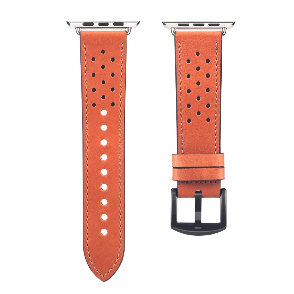 Kønt Apple Watch Series 4 40mm Ægte læder Rem - Brun#serie_1