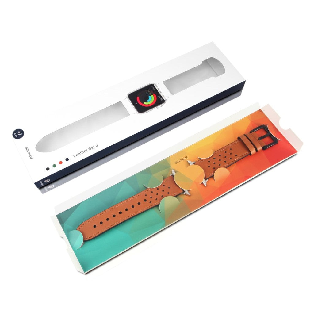 Kønt Apple Watch Series 4 40mm Ægte læder Rem - Brun#serie_1