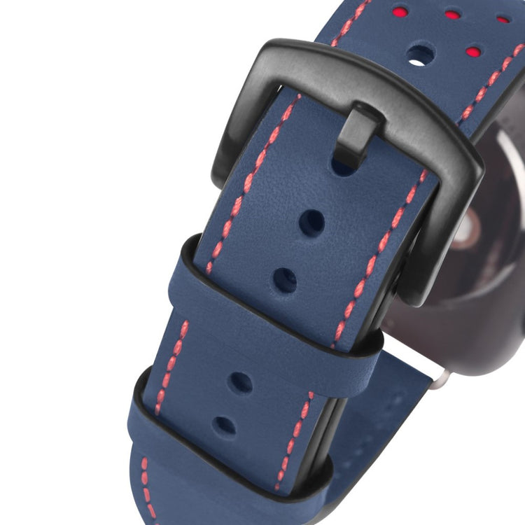 Kønt Apple Watch Series 4 40mm Ægte læder Rem - Blå#serie_2