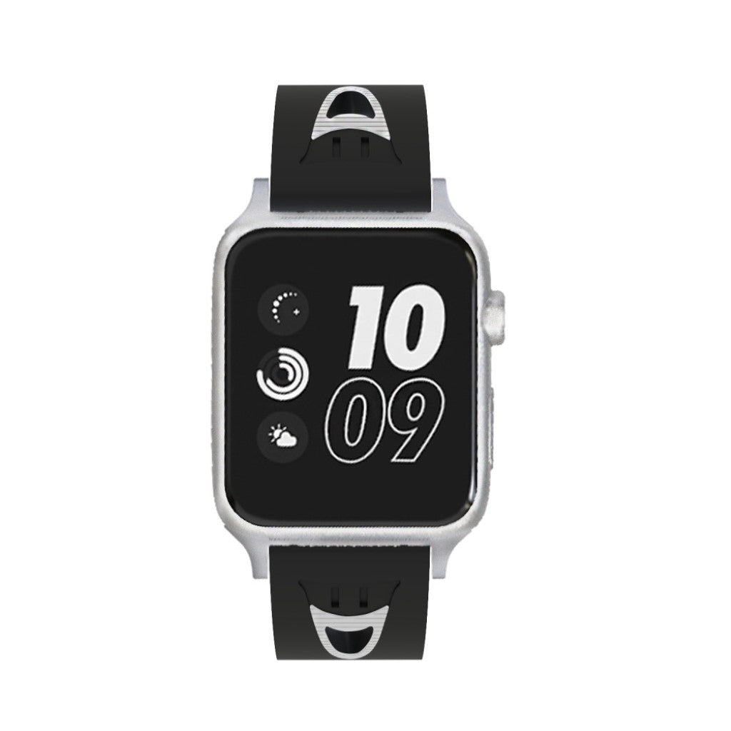 Meget kønt Apple Watch Series 4 40mm Silikone Rem - Sort#serie_1