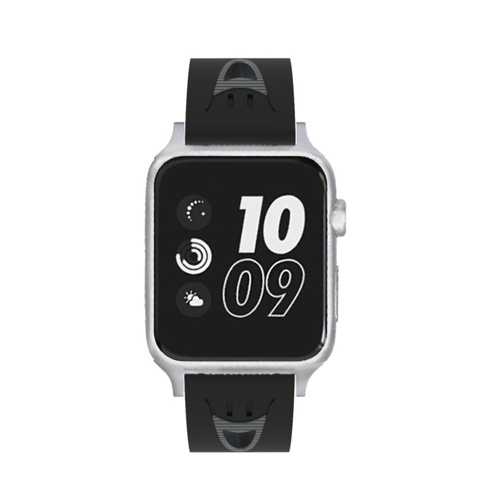 Meget kønt Apple Watch Series 4 40mm Silikone Rem - Sort#serie_2