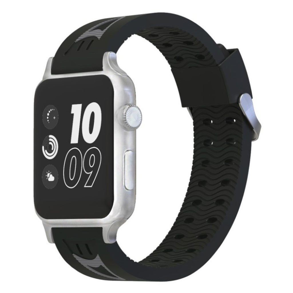 Meget kønt Apple Watch Series 4 40mm Silikone Rem - Sort#serie_2