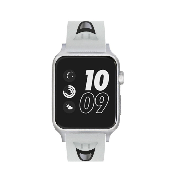 Meget kønt Apple Watch Series 4 40mm Silikone Rem - Hvid#serie_3