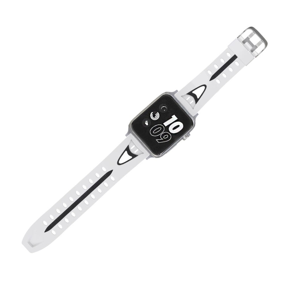 Meget kønt Apple Watch Series 4 40mm Silikone Rem - Hvid#serie_3