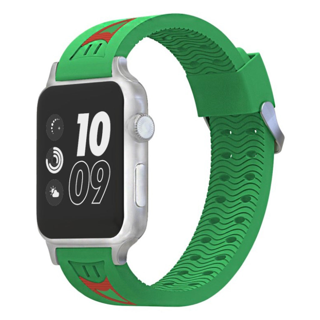 Meget kønt Apple Watch Series 4 40mm Silikone Rem - Grøn#serie_6