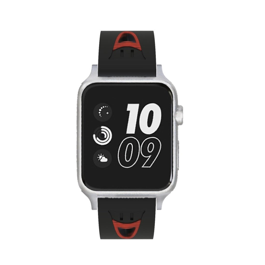 Meget kønt Apple Watch Series 4 40mm Silikone Rem - Flerfarvet#serie_7