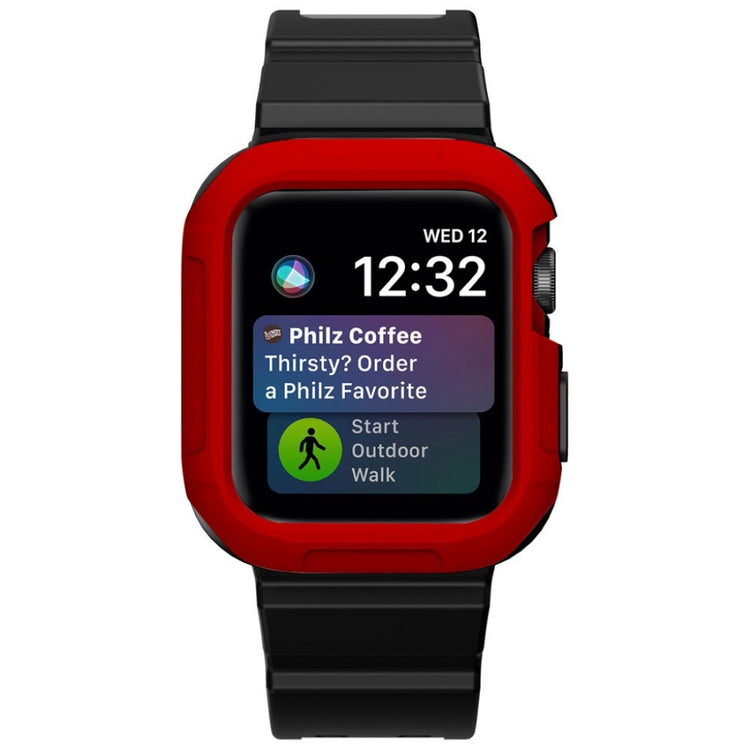 Helt vildt nydelig Apple Watch Series 4 40mm Silikone Rem - Rød#serie_3