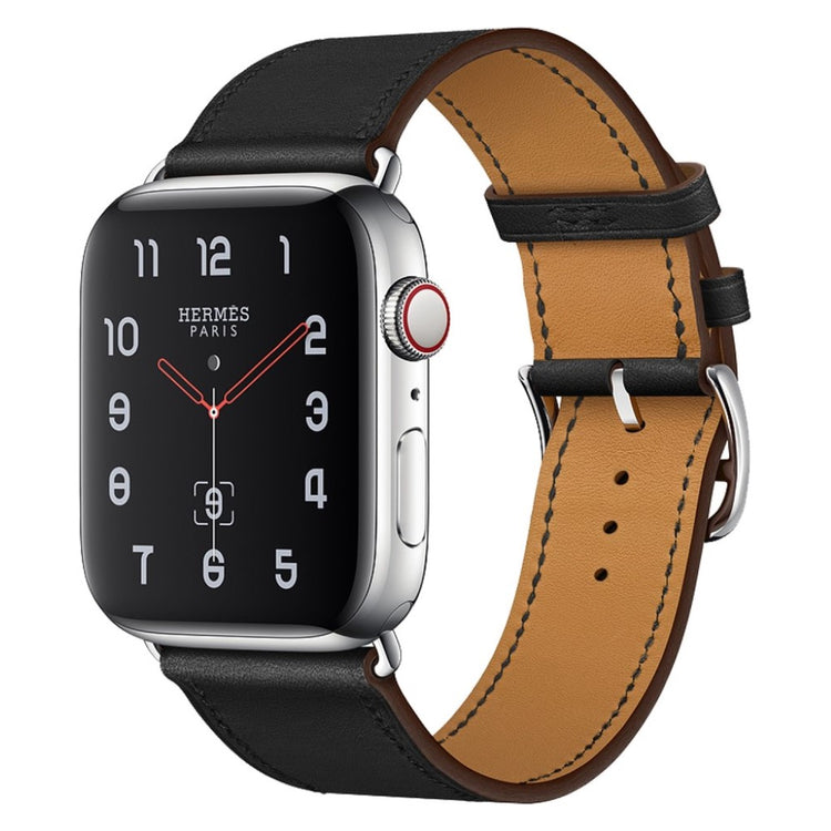 Vildt fantastisk Apple Watch Series 4 40mm Ægte læder Rem - Sort#serie_1