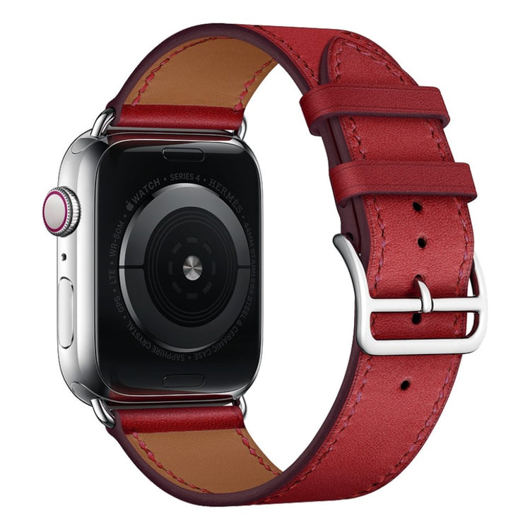 Vildt fantastisk Apple Watch Series 4 40mm Ægte læder Rem - Rød#serie_2