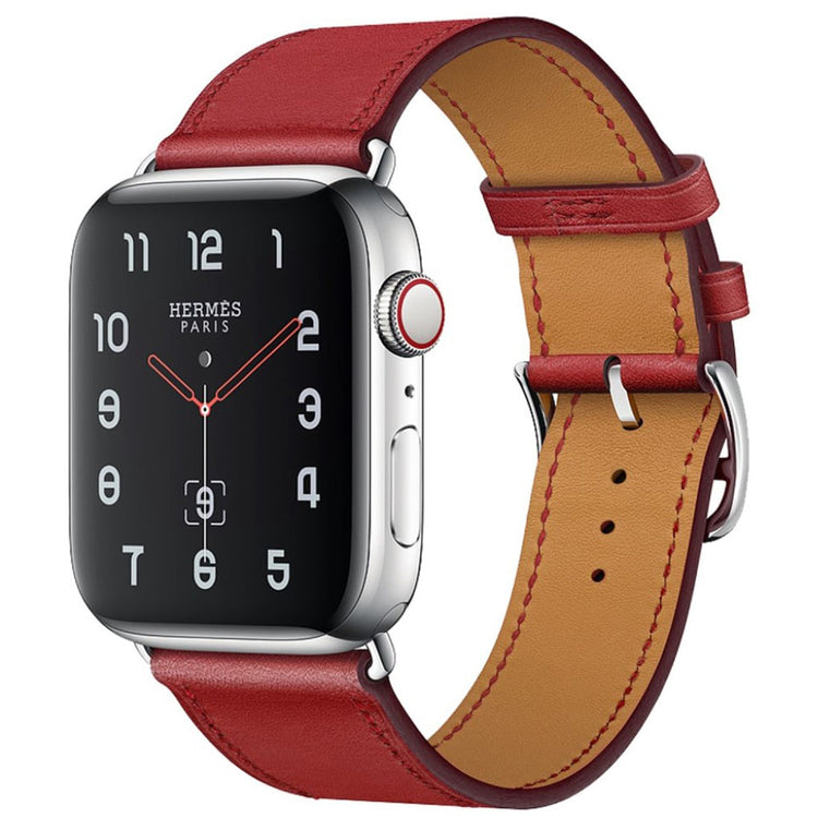 Vildt fantastisk Apple Watch Series 4 40mm Ægte læder Rem - Rød#serie_2